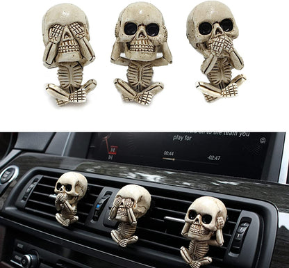 Car Air Freshener Clips, Car Vent Decoration,  Skull Car Interior Accessories, Car Air Conditioner Vent Decoration, Office Home Aromatherapy Thanksgiving Christmas Day Decor Gifts For