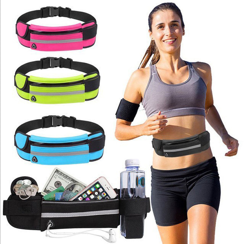 Fitness Waist Bag with Pocket Slim Running Jogging Belt Fanny Pack Bag for Hiking Cycling Workout Sports Gym